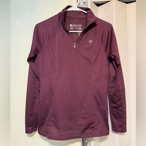 Ariat Tek Maroon Quarter-Zip Top